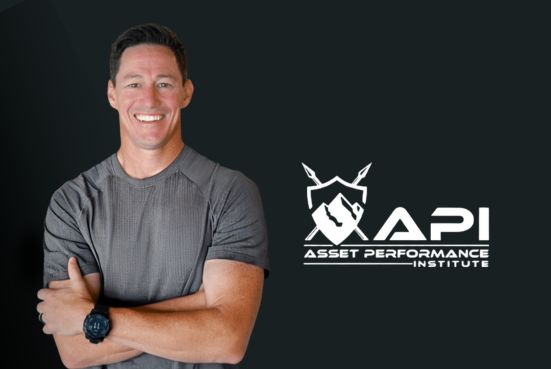 Portrait of Dave Bellis, founder of Asset Performance Institute, standing beside the API logo.